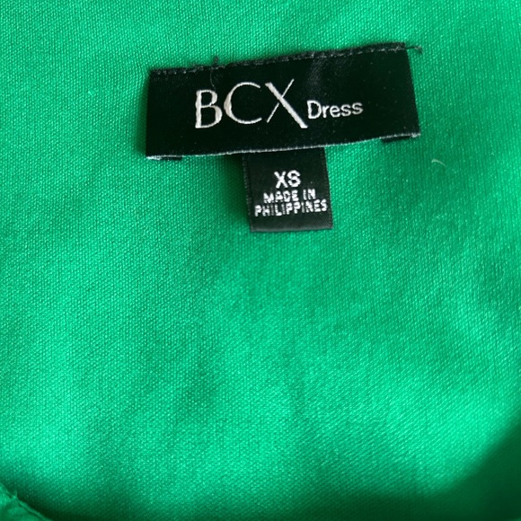 BCX DRESS Women Teen Green Belted Sleeveless Scoop Neck Short Fit&Flare Dress XS - Picture 3 of 8